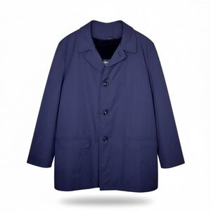 London‎ Fog By Reeves Button Down Navy Blue Coat Size 42 Reg